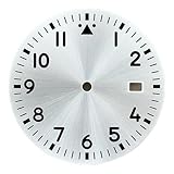 Saharuse 1pc 33.8 Millimetri No-Logo Pilot Orologio Quadrante Verde Luminoso Singola Data Viso for NH35 NH36 ETA 2824 PT5000 Parti di Movimento(No.1 Non Luminous,ETA 2824)