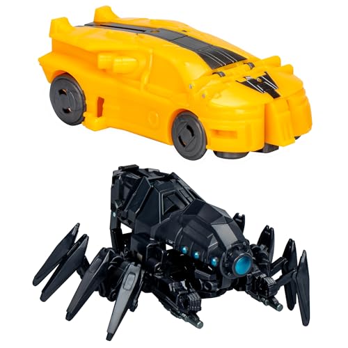 Transformers: One Cog Changer Bumblebee (B-127) & Airachnid, 4-Inch Robot Action Figures, Interactive Toys for Boys & Girls Ages 6 and Up - image 4