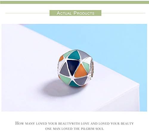 Bijoux Blu Geometric Triangle Fashion New 925 Sterling Silver Art Geometric Triangle Enamel Charms Beads fit Women Bracelets Bangles Jewellery - Image 5