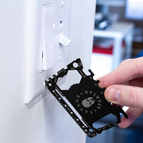 Savage Spartan Multitool Wallet | 36 In 1 Multifunctional Toolcard Pro With Credit Card Holder Money Clip & Sleek Minimalist Stainless Steel Skull Keychain Pocket Survival Multi-Tool For Men #TOP7