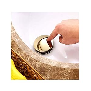 24x7 eMall Brass Full Thread Gold Pop Up Waste Coupling 32 MM (4", Brass Top)