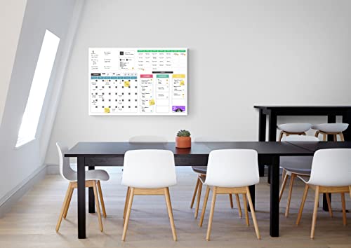Quadro Planejador Mensal, Kanban, To Do List + Tecnologia (Branco)