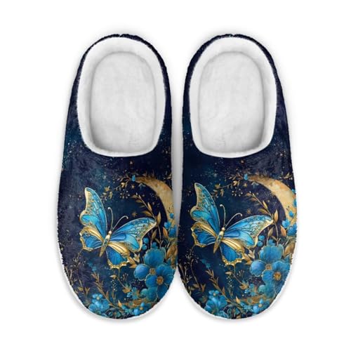 chaqlin House Slipper Fuzzy Plush Sandals Furry Memory Foam Womens Flat Heels Bedroom Anti Skid Thick Sole Winter Causal Slippers