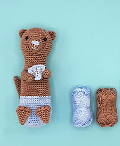Hardicraft Crochet Kit for Making Yourself with Instructions and Material for Otis Otter Approx. 18 cm, ca. 18 cm - Image 3