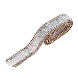 DIYEAH Strassband-Dekoration DIY-Accessoires Für Kleideranpassung Handgefertigte Strassspitzen-Dekoration Strassspitze Zum Selbermachen