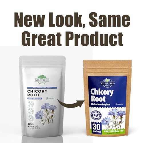 Image of 30 Bags Tea Chicory Root Tea Herbal (Cichorium Intybus) - 30 Count 1.5g Bags Chicory Root Herb Achicoria