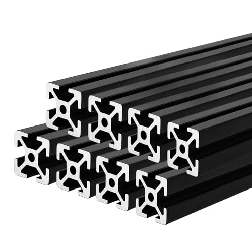 SeekLiny 1010 Aluminum Extrusion T-Slot 700mm Black 8 Pack