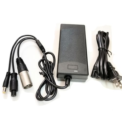 HERISKEER 29.4V Fast 3-in-1 Battery Charger (3 Plugs) Universal for 24V 25.2V 25.9V Lithium (NOT for Lead Acid) Battery Electric Board Scooter Wheelchair Gotrax Hover-1 Jetson etc Power Charger