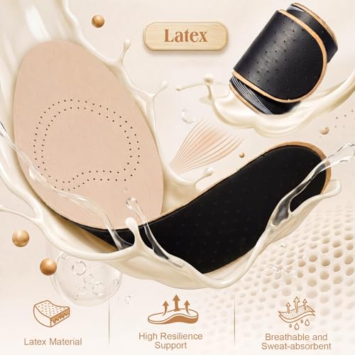 Janmercy 2 Pairs Leather Insoles