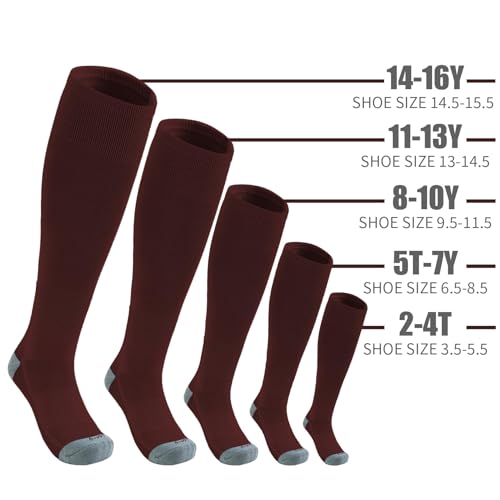 Image of Toddler Baseball Socks Youth Softball Tee Ball Kids Soccer Socks 2 Pairs