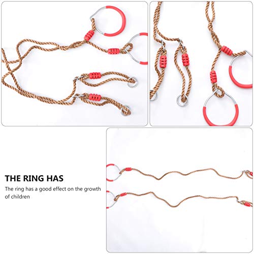 Hemoton Anéis para Crianças Ninja Anéis de Barra de Balanço Conjunto de Balanço de Corrente Conjunto