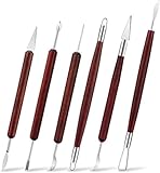 LINPHCEY 6-Piece Clay Sculpting Tools Set Perfect for Polymer Air Dry Modeling Clay Beginners & Professionals Ideal for DIY Pottery & Ceramics Tools for Clay Sculpey Sculpting & Crafting