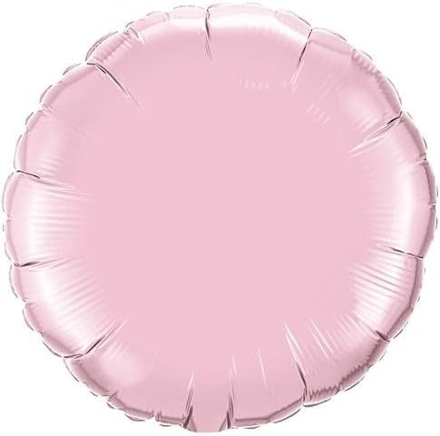 Qualatex 60678 18" Round Pearl Pink Plain Foil Balloon 01ct