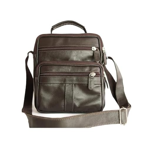 Bolsa Masculina Tiracolo Shoulder Bag Transversal de Couro Legítimo Carteiro Mensageiro (Marrom)