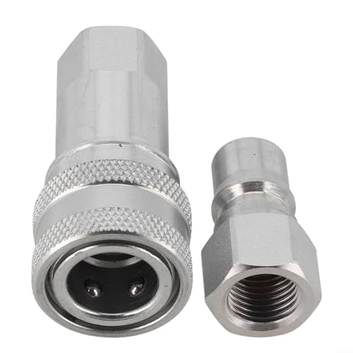 Hydraulic Quick Connect Coupler Set,M14x1.5mm Female Thread Carbon Steel Pipe Fitting for Industrial Equipment High Temperature Resistant