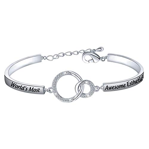 UJIMS Estheticians Appreciation Gifts Esthetician Keychain World’s Most Awesome Esthetician Jewelry