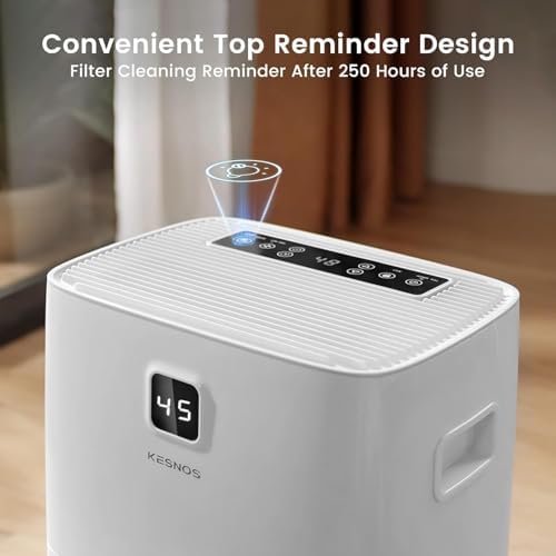 Kesnos 80 Pints Energy Star Dehumidifier for Home w/Front Humidity Display - 5