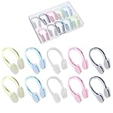 Gsbnjuy 10 Pack Nose Plugs for Swimming Waterproof Swim Nose Clips Swim Noses Plugs for Kids Adults Multi-Color Noses Clip for Diving Swimming and Other Water Sports with Storage Box