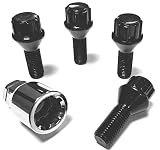 Wheel Locks Felgenschloss M12x1,5x25mm Kegelbund (60°) Hochwertige Felgenschloss-Schrauben Radsicherung Felgensicherung Radsicherungsbolzen Felgenschlösser kompatibel mit Renault Opel