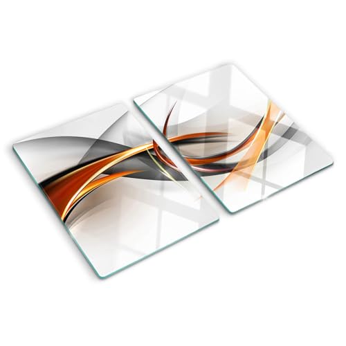 Planche en verre résistant à la chaleur avec impression vagues 40x52cm - 2