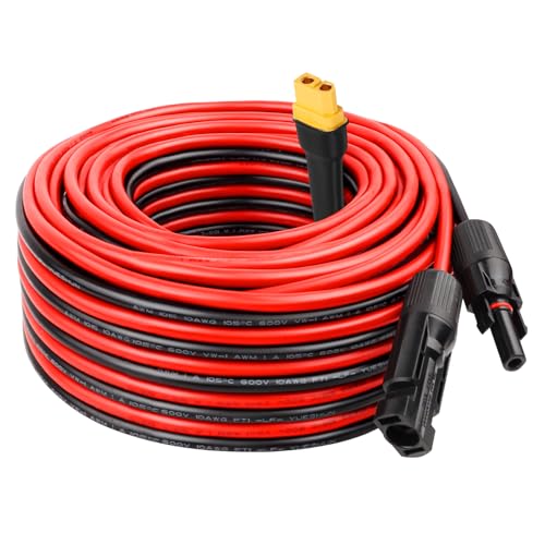 Câble adaptateur panneau solaire vers XT60 10 AWG pour autonomie en van et camping