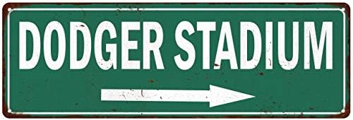 Letrero de estadio de los Dodger, decoración de béisbol, decoración de estadio vintage, letrero de estaño, letrero de arte de pared, regalo