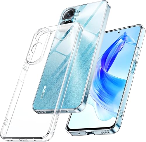 LeYi Funda para Honor 90 Lite 5G, Cristal Clear Case Flexible Slim Suave TPU Silicona Caso Delgada, No Amarillea Antiarañazos Carcasa Anti-Choque Cover, Transparente