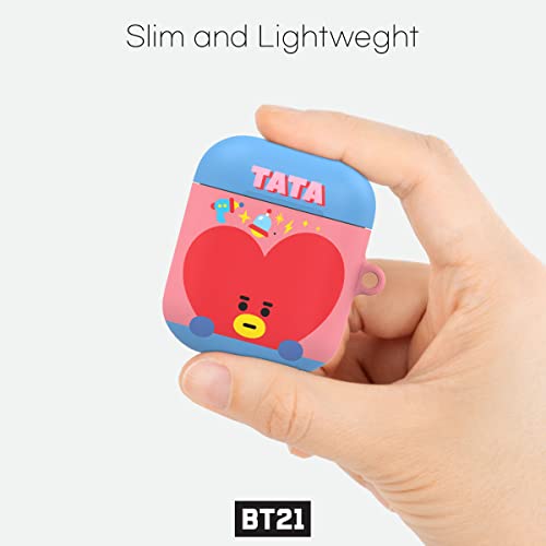 Bt21 Official Merchandise Designed For Airpods Case Cover Protective Hard Case With Keychain For Airpods 1 & 2 Case - Tata #TOP5