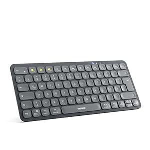 Inateck Bluetooth Tastatur Kabellose, Funktastatur mit 3 Bluetooth, Schlankes Design, PC Tastatur Wirless, QWERTZ für iPad Pro/Air/Mini/10.9/10.2/Wind... mit KI Key, KB107