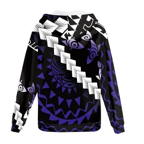 Men's Zip Up Hoodies Samoa Hawaii Dress Polynesian Tribal Tatau Pattern Long Sleeve Pullover Hoodies Sweatshirt4