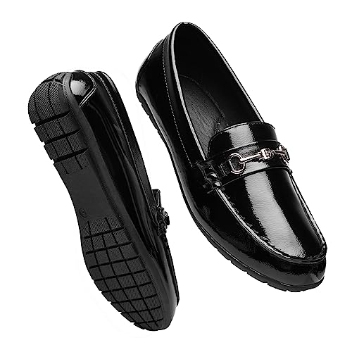 Image of BGSTGUDS Women's Wide Loafers Shoes Cute Dressy Shoes Ladies Comfort Slip Ons Work Shoes