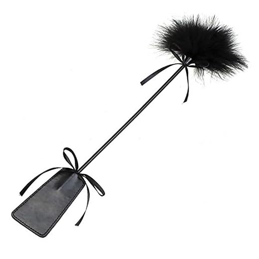 Amor coqueteo Azote con pluma y Pat zurra de piel para el sexo SM Juegos de rol