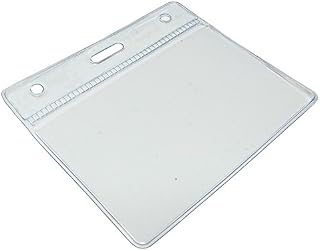 Customcard 60 x 90 mm Pocket ID Badge Plastic Wallet - Clear (Pack of 100) IDPOCKERTSPACK100