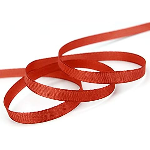 TAFTBAND Karminrot 3 m x 8 mm Dekoband Terrakotta Geschenkband Stoffband 0,8 cm Tischdeko Hochzeit Ostern Schleifenband Visco TAFT Kartengestaltung Basteln Cover