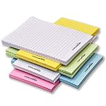 AmazonBasics Wide Ruled 5X 8 – Inch 50-Sheet Lined Writing Note Pad, White | Yellow | Green | Blue | Pink – Pack of 12