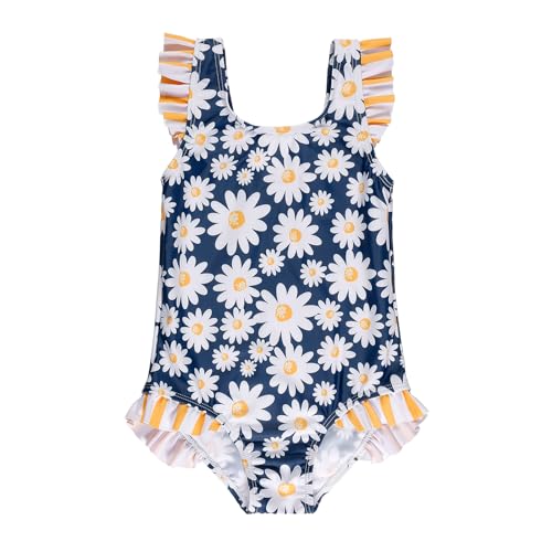 Image of LIZENS One Piece Swimsuit for Girls Swimwear with Ruffled Children Bathing Suit