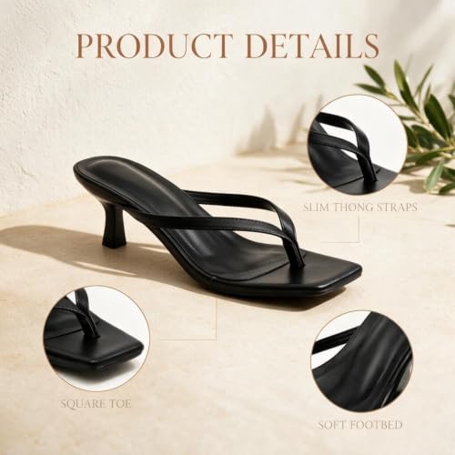 IXU Kitten Heels For Women Square Toe Flip Flop by IXU - Used condition - Image 5