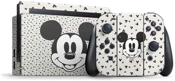 Skinit Decal Gaming Skin Compatible with Nintendo Switch Bundle - Officially Licensed Disney Mickey Mouse Classic Design
