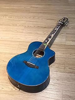 CJWSLYT guitar 36" solid spruce top + cutaway blue acoustic guitar + travel guitar + beginner guitar electric guitar (Size : 36 inches)
