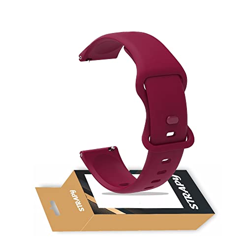 Image of 20mm Soft Silicone Nato Strap Replacement Belt Band For Fastrack Reflex Vybe Smart Watch Straps [ Not for any Other Model]