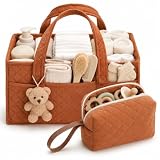 Domefahaso Organizer per fasciatoio con Borsa portaoggetti (Arancione)