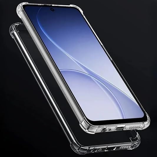 Image of REALCASE Silicone Oppo Reno 15 Pro Mini 5G Back Cover Case, Scratch Resistant Protective Crystal Clear Transparent Shock Proof Bumper Back Cover Case for Oppo Reno 15 Pro Mini 5G