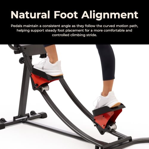 Image of Sunny Health & Fitness Climbing Stair Stepper for Home Gym | SunnyFit App Connection, Long Stride Length, Home Gym Exercise, Compact Foldable, Leg and Glute Training