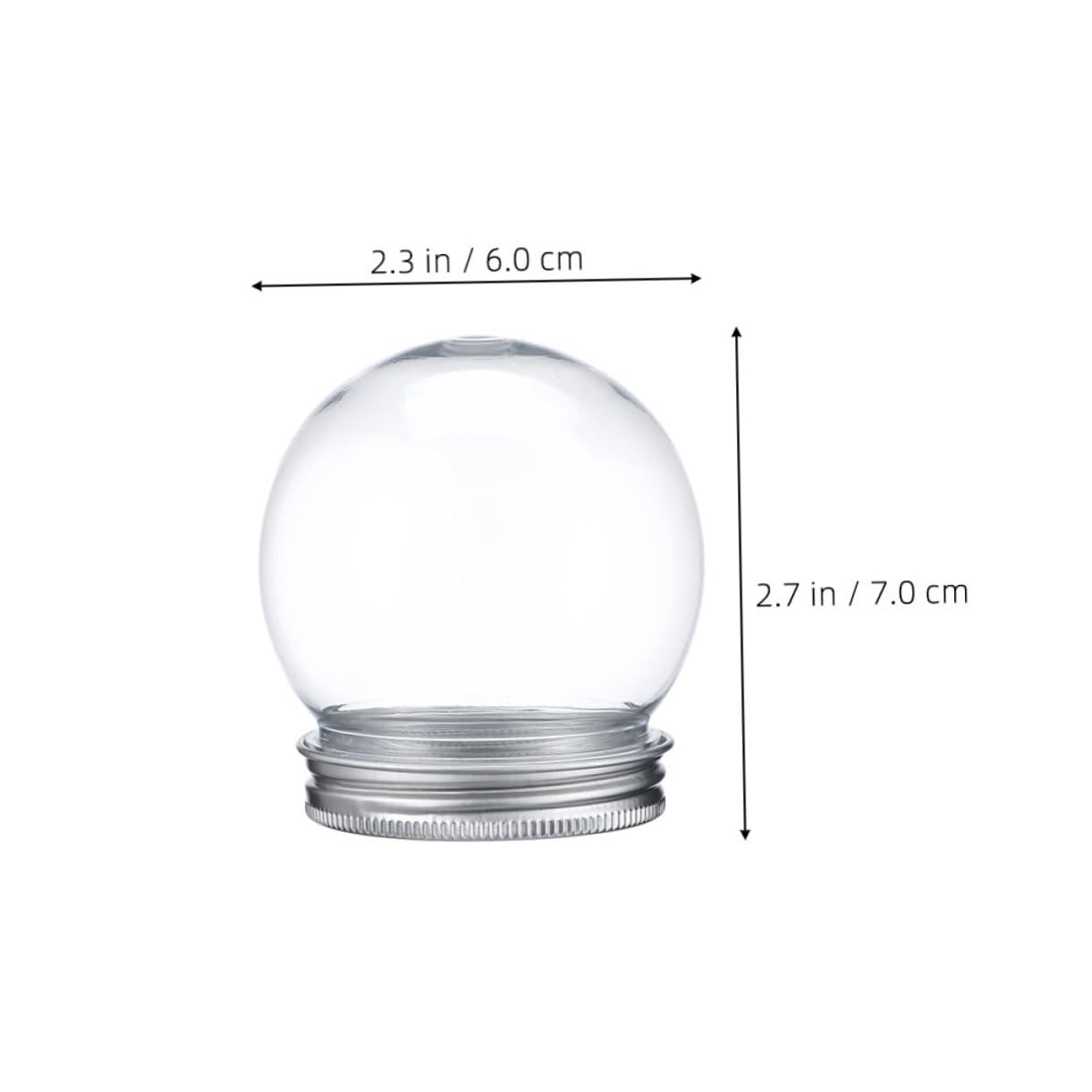 10 Piezas Unidades Kit DIY Bola de Transparente con Tapa Roscada para Decoración Navideña Bote para Reutilizable para Manualidades y Fiestas