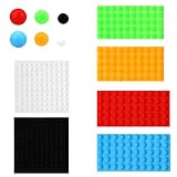 Tinoaly 400St Tastpunkte für Sehbehinderte, Selbstklebend Silikon Braille Aufkleber Hilfsmittel für Sehbehinderte Tastpunkte for Blinde und Ältere Menschen (Schwarz, Rot, Grün, Orange, Blau, Weiß)