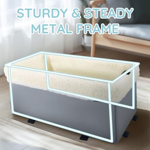 UTOLOVE assento de carro para cães pequenos, assento de carro para cães com console central com almo