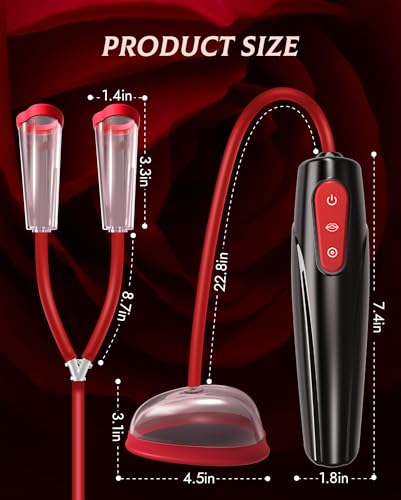 UTIMI Elektrische Vakuum-Vaginalpumpe & Nippelpumpe Set – Sexspielzeug für Frauen mit 3 Saugstufen & 7 Modi, Klitoris Stimulator, BDSM Erotik Spielzeug für Paare, Wasserdicht IPX7