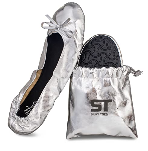 image for Silky Toes Women's Foldable Portable Travel Ballet Flat Roll Up Slippe