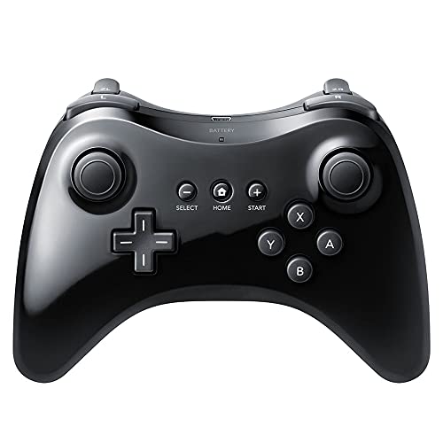 QUMOX Manette Contrôleur Joystick de Jeux Double Analogique sans Fil Game Controleur Gamepad pour Wii U Noir