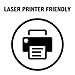Samsill 100 Pack Transparent Printer Sheets, Projector Film, Clear Transparency Film for Laser Jet Printers, 8.5 x 11 Inch Sheets - Black Image Only,